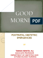 Postpatum Obstetric Emergencies