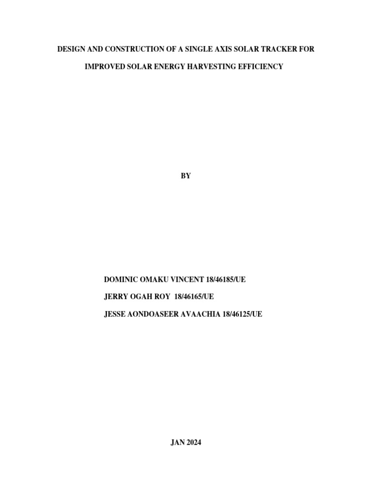 Completed project work v2 pdf photovoltaics solar energy