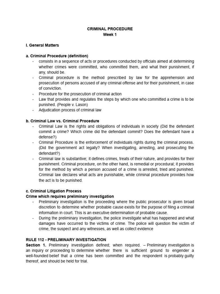 Overview of Criminal Procedure Basics | PDF | Criminal Procedure In ...