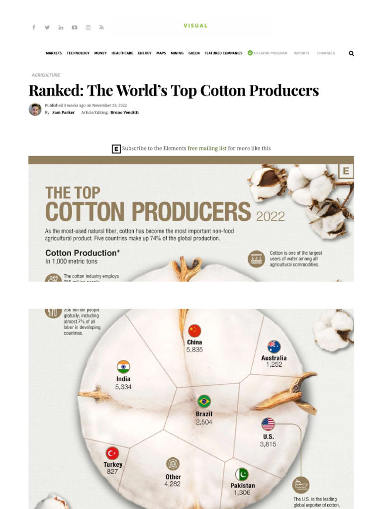 Which Three Countries Are The Largest Cotton Producers In The World