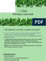 1 Tetel Növényi Szövetek