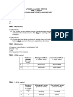 LPE2501 FINAL EXAM ANSWER KEY (Sample)