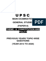 Constitution & Polity - Paper-II (2013 To 2020)