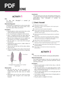 All in One SCIENCE 10 Activity CH 5a
