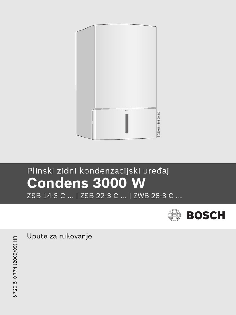 Boschcondens3000WZWB 283 C... UputeZaRukovanje PDF