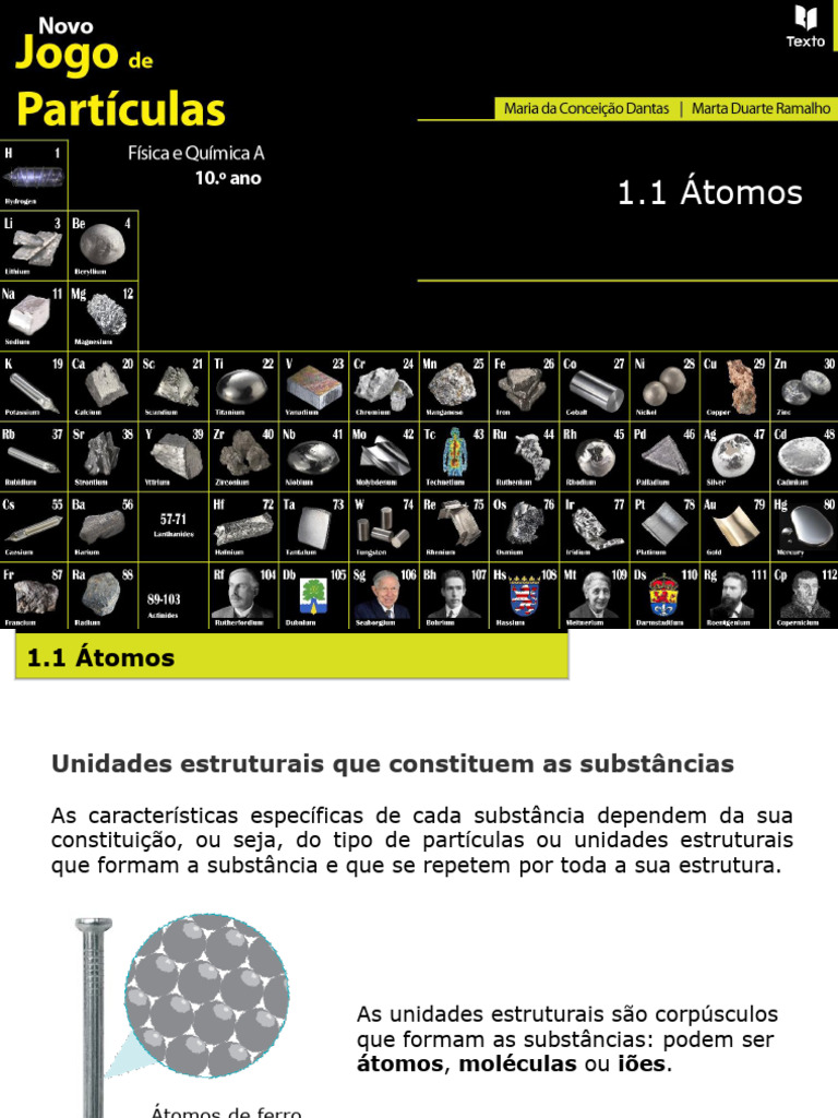 Estrutura E Propriedades Dos átomos Pdf Ciências E Matemática