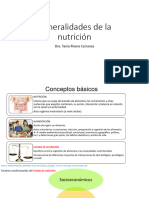 Clase Generalidades de La Nutrición Conseptos Básicos