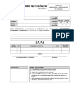 Formato de Baja de Materias Agosto 2021