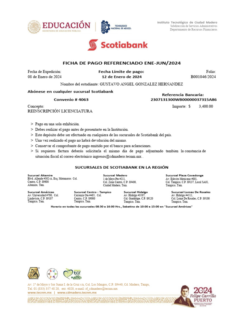 Ficha de Pago 2307131300WB00000037315A86 | PDF | Bancos | Finanzas ...