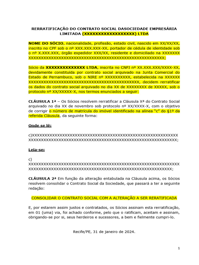 Modelo de Rerratificação | PDF