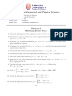 MTF201A - Tutorial-3 (Half Range Fourier Series)