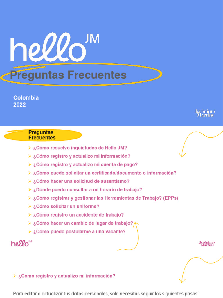Preguntas Frecuentes Hello JM | PDF