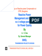 Reactive Power Compensation in Power Transmission & Distribution System