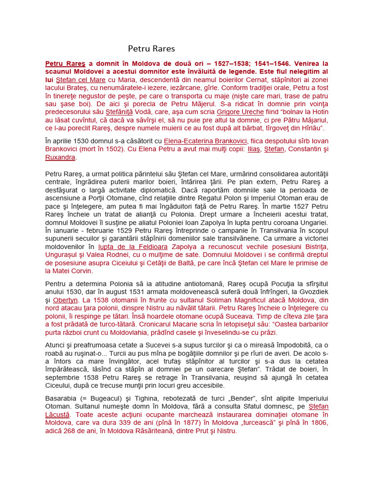 Petru Rares | PDF