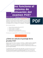 Cómo funciona el sistema de puntuación del examen FCE