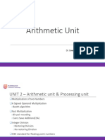 Arithmetic Unit: Dr. Sowmya BJ