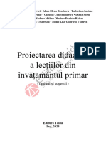 Proiectarea Didactica A Lectiilor Din Invatamantul Primar RASFOIRE