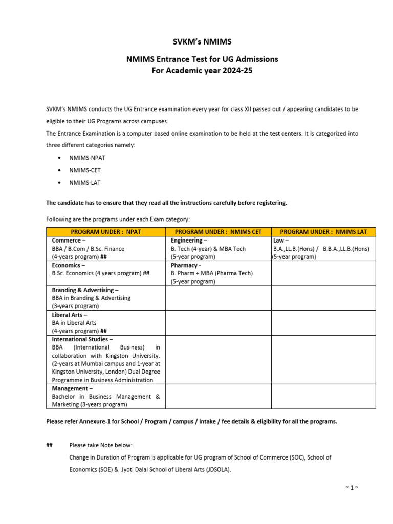 NPAT_NLAT_NCET_Handout_2024 PDF