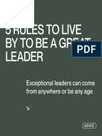 5 Rules To Live by To Be A Great Leader