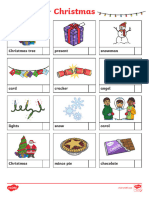 Christmas Bingo Word list