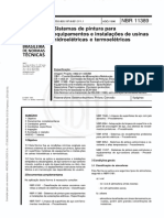 NBR 11389 - Sistemas de Pintura para Equipamentos e Instalações de Usinas Hidrelétricas e Termelétricas