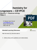 Physical Chemistry For Engineers - CE1PCE - Session 1 - Classical Entropy - Video 3