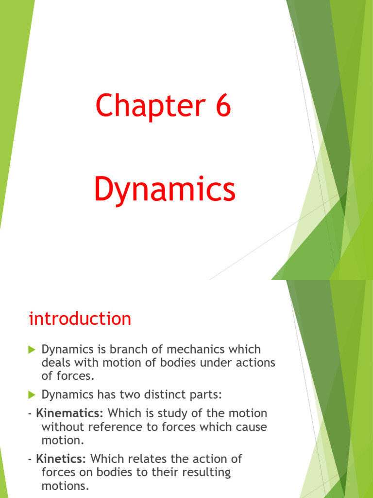 Dynamics: Kinematics and Kinetics Overview | PDF | Acceleration ...