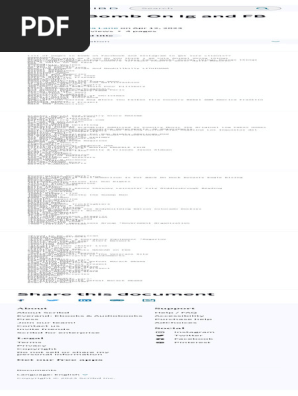 Site To Bomb On Ig and FB Legit  PDF