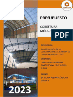 Presupuesto Cobertura Metalica - Junin