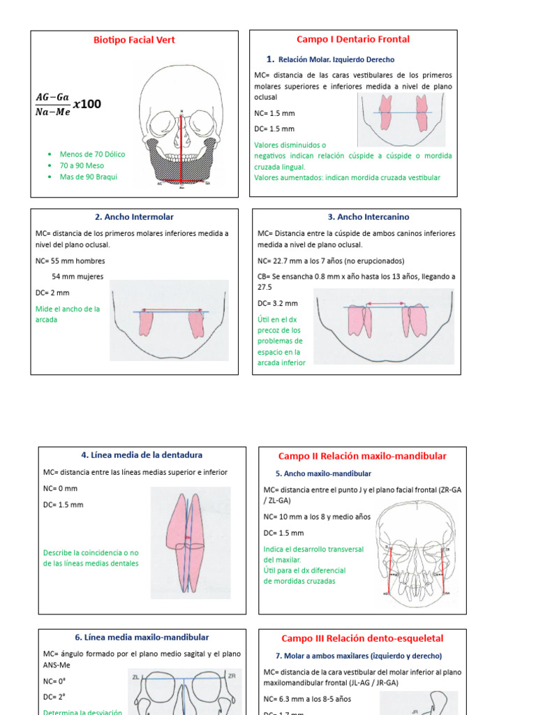 Análisis de Ángulos Goniacos y Distancias Dentales | PDF | Cabeza y ...