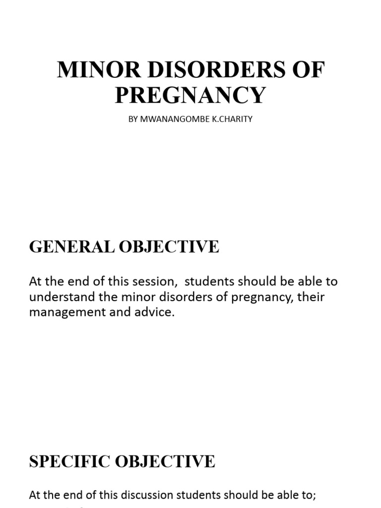 Management of Minor Pregnancy Disorders | PDF | Pregnancy | Constipation
