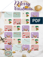 Green & Pink Pastel Illustrated Cute Advent Christmas Calendar Your Story