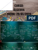 Pizarra Álgebra 29 de Enero