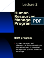 Human Resources Management Program