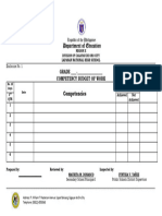 Work Budget Matrix