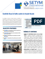 Formation Controle Fiscal Lutte Contre Fraude Fiscale FIS SETYM