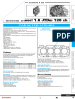 Moteur Diesel 1.6 JTDM 120 CH: Caractéristiques