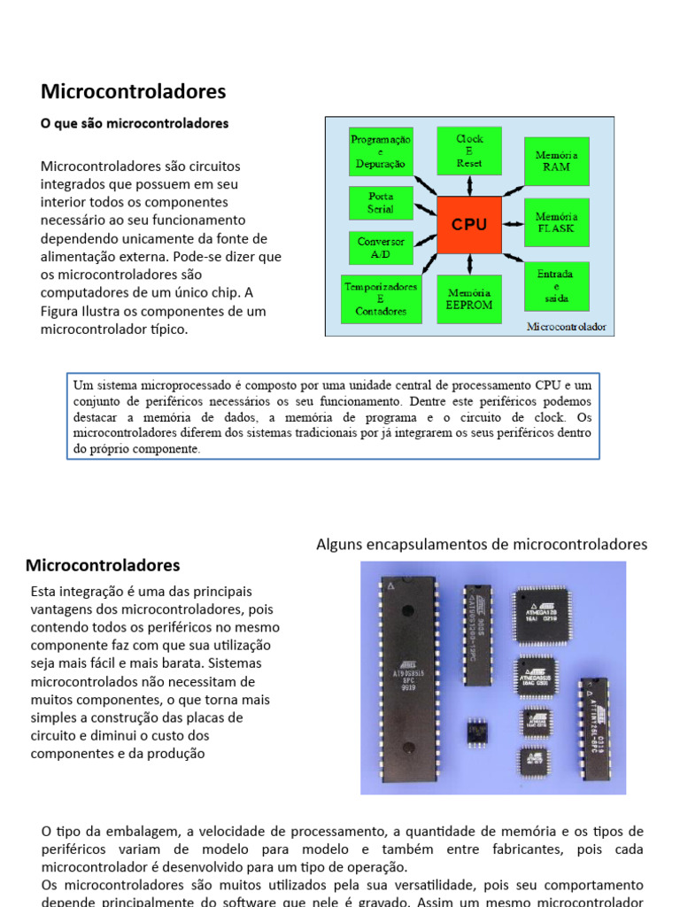 Microcontroladores: Estruturas e Aplicações | PDF | Armazenamento de ...