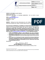 Notificacion Electrónica CÓDIGO: GC-R-AC-025 FECHA VIGENCIA: 2022-06-30 Versión: 03