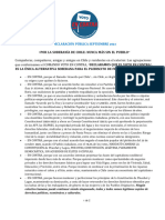 Declaración Comando Voto en Contra. Reencuentro Social Soberano