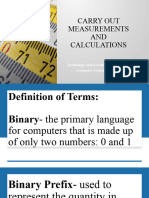 Carry Out Measurements and Calculations