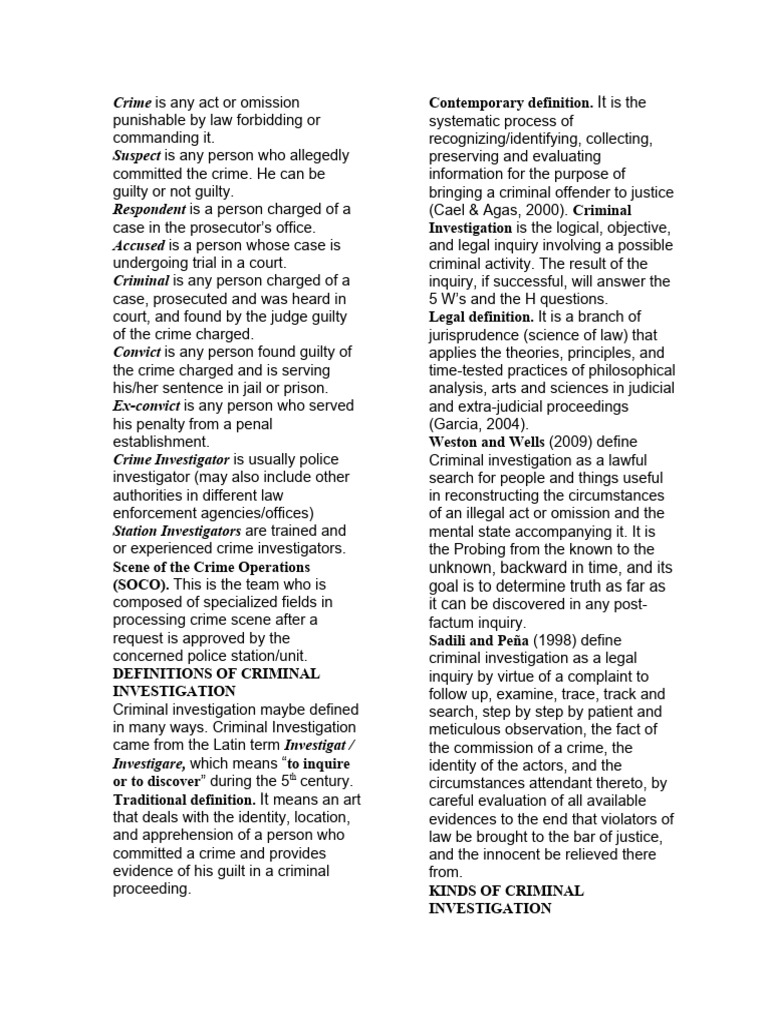 Csi With Intelligence Reviewer | PDF