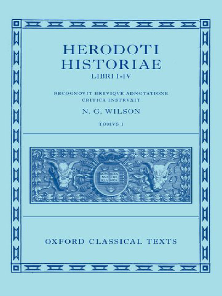 (Oxford Classical Texts) Herodotus - N. G. Wilson (Ed.) - Herodoti ...