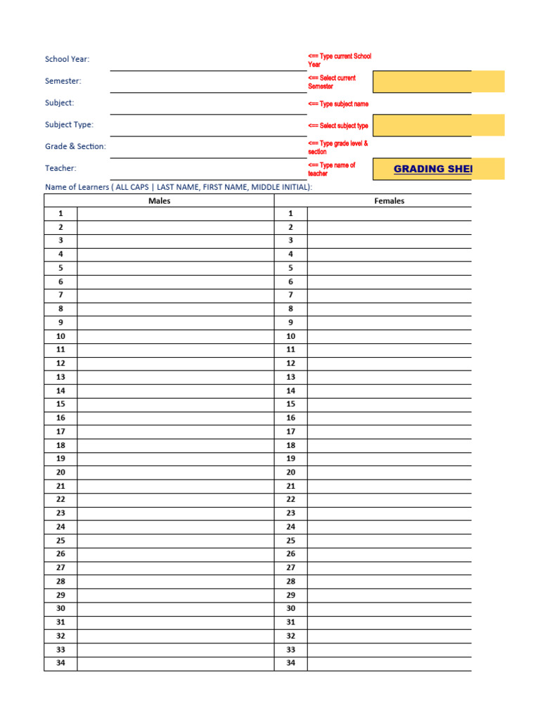Class Record SHS - All Subjects | PDF