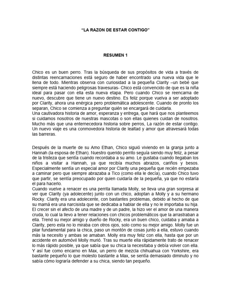 La Razon de Estar Contigo | PDF