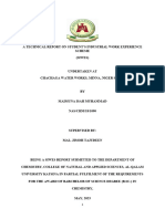 A Technical Report On Student's Industrial Work Experience Scheme (Siwes) Undertaken at Chachaga Water Works, Minna, Niger State