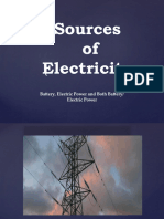 Sources of Electricity