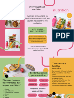 Folleto Tríptico Nuevos Servicios Comida Saludable Geométrico Moderno Colores Pasteles (Tamaño Original)