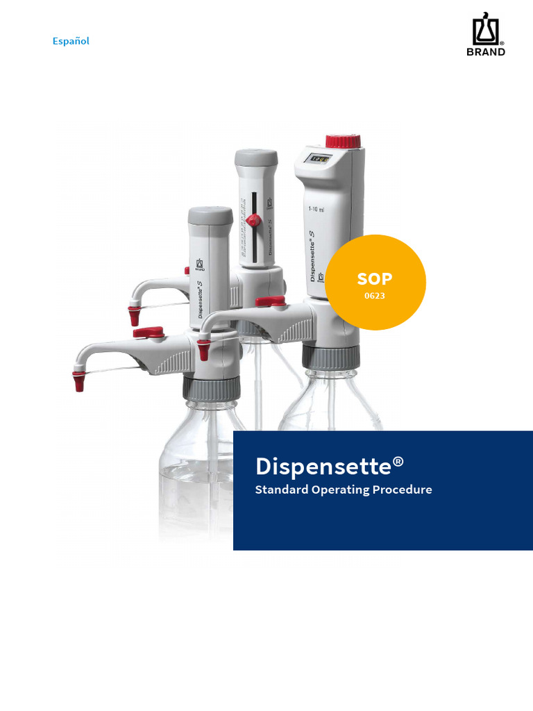 SOP Dispensette ES | PDF | Calibración | Laboratorios