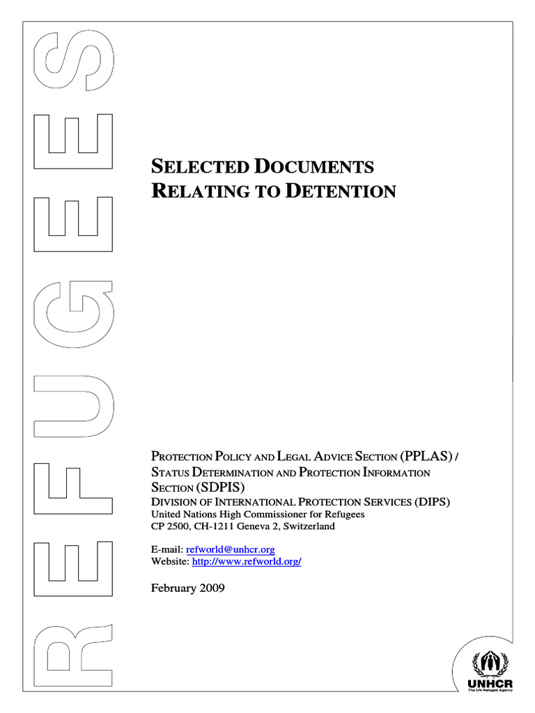 Unhcr selected docs on arbitrary detention pdf human rights refugee